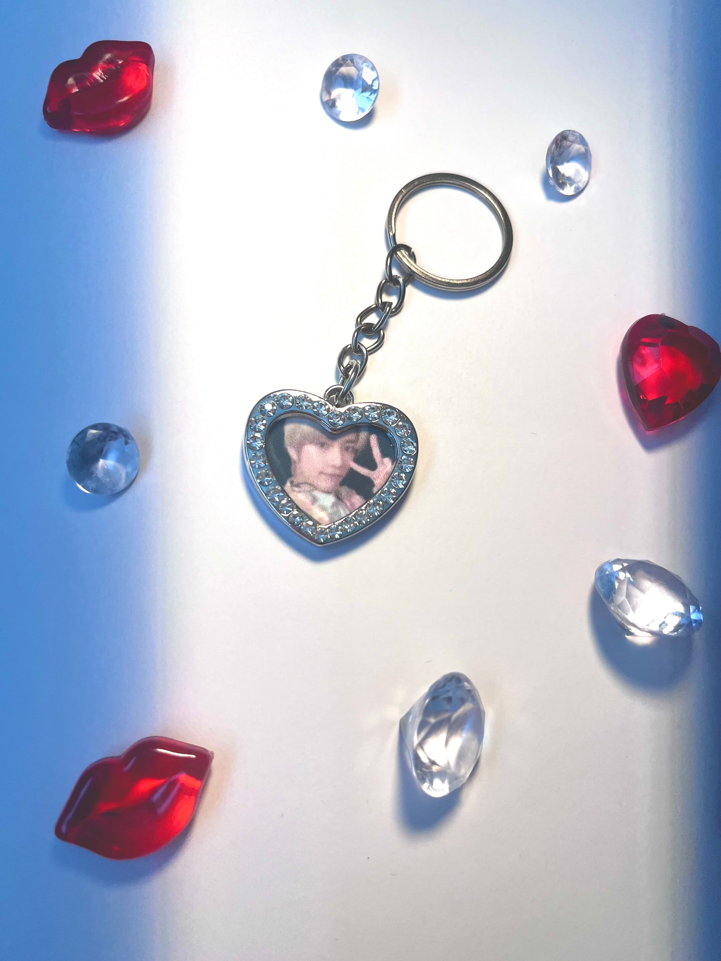 Rhinestone Heart Collection Keychains