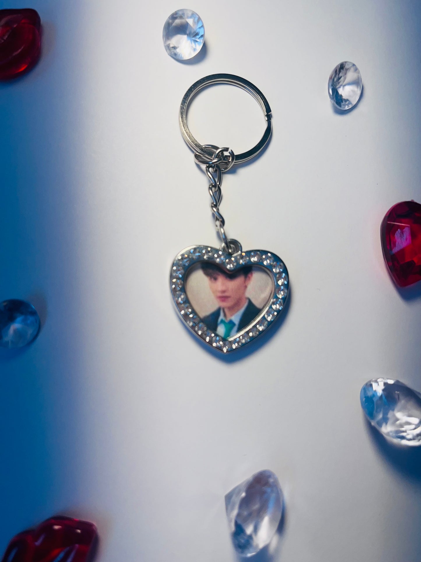 Rhinestone Heart Collection Keychains