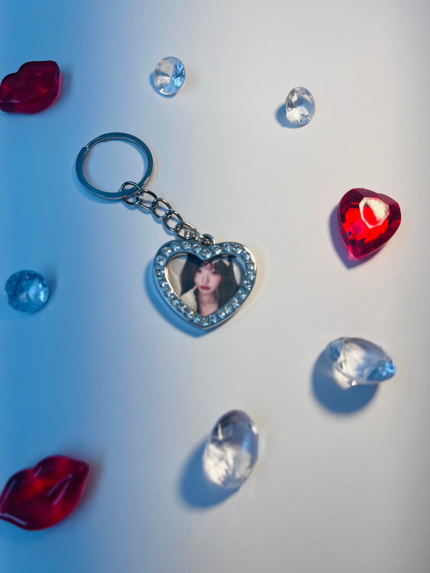 Rhinestone Heart Collection Keychains